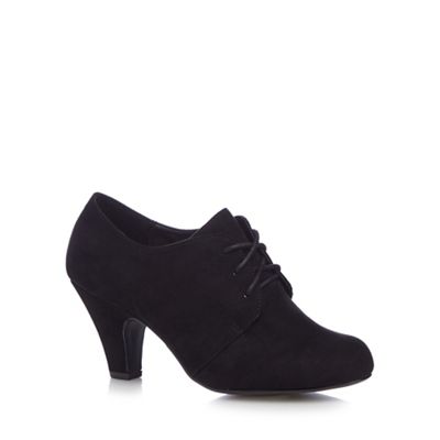 Good for the Sole Black lace up wide fit high ankle boots